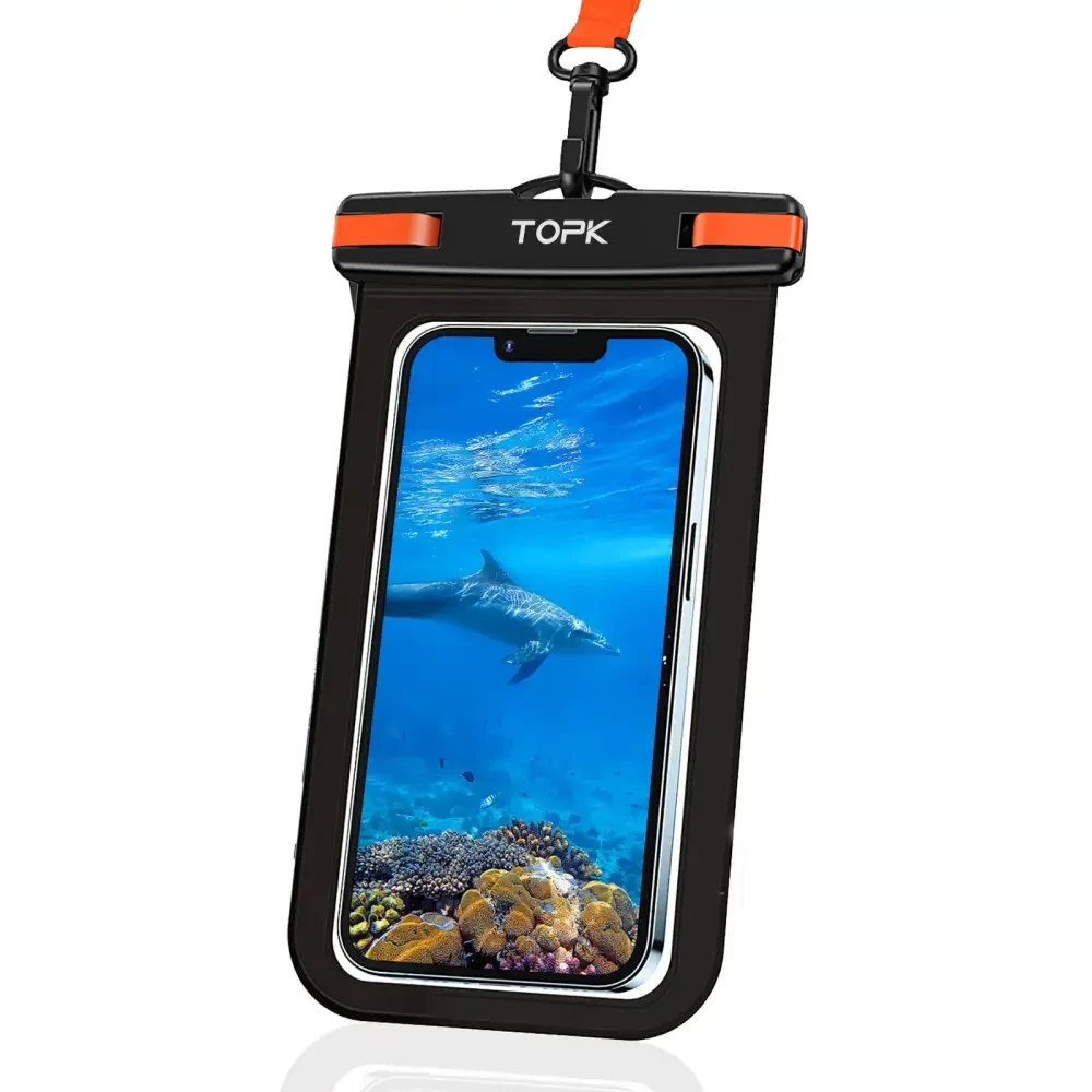 Waterproof Phone Pouch 1 Pce, Universal IPX8 Waterproof Phone Case Dry Bag with Lanyard for iPhone/Samsung Up to 7.0 inch - Big Bite Fishing Shirts