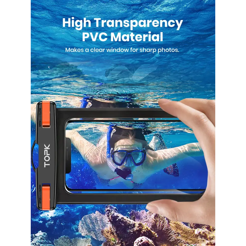 Waterproof Phone Pouch 1 Pce, Universal IPX8 Waterproof Phone Case Dry Bag with Lanyard for iPhone/Samsung Up to 7.0 inch - Big Bite Fishing Shirts