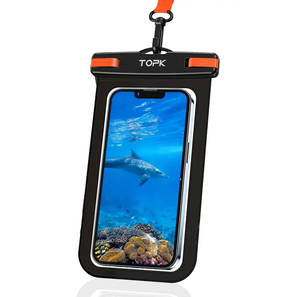 Waterproof Phone Pouch 2 Pce , Universal IPX8 Waterproof Phone Case Dry Bag with Lanyard for iPhone/Samsung Up to 7.0 inch - Big Bite Fishing Shirts