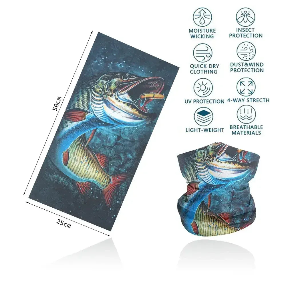 Fishing Buff for Men/Women UV Sun Protection - Fish - Big Bite Fishing Shirts