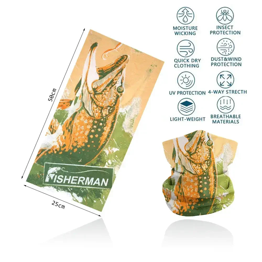Fishing Buff for Men/Women UV Sun Protection - Trout - Big Bite Fishing Shirts