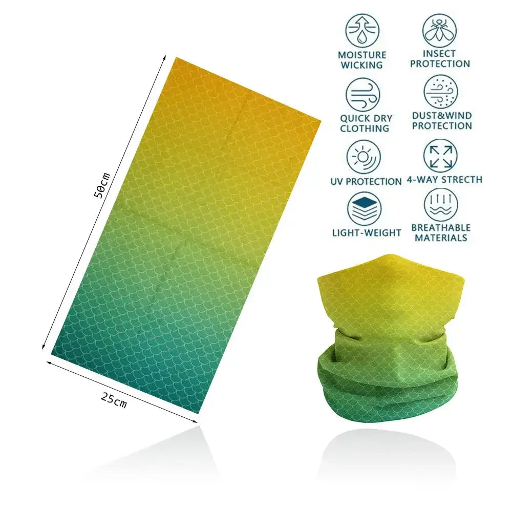 Fishing Buff for Men/Women UV Sun Protection - Yellow/Green - Big Bite Fishing Shirts