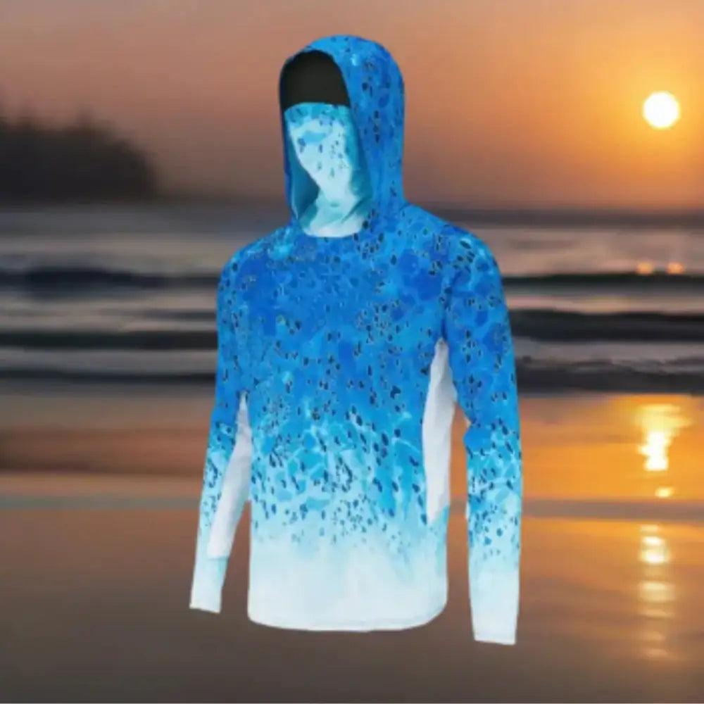 Fishing Shirt Long Sleeve Hooded Face UPF50 - Big Bite Fishing Shirts