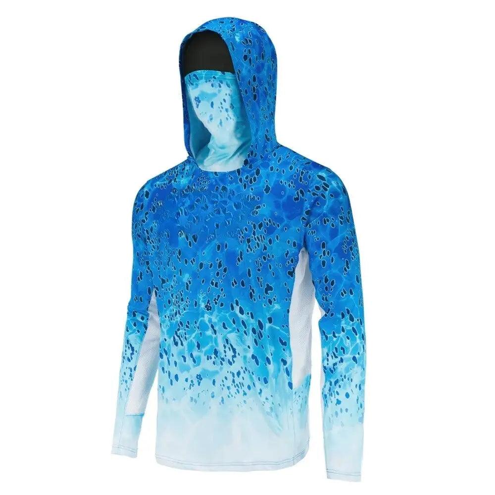 Fishing Shirt Long Sleeve Hooded Face UPF50 - Big Bite Fishing Shirts