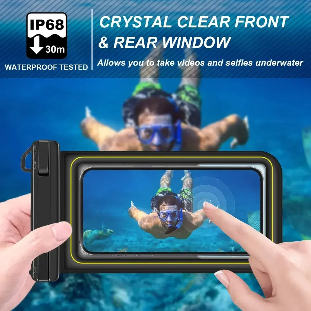 Floating Waterproof Phone Case - Universal Crossbody Swim Storage Pouch Case - Big Bite Fishing Shirts