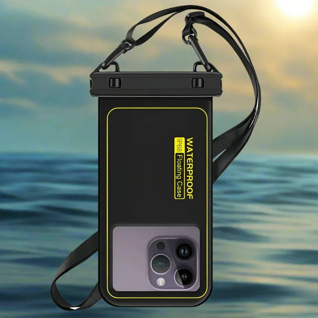 Floating Waterproof Phone Case - Universal Crossbody Swim Storage Pouch Case - Big Bite Fishing Shirts