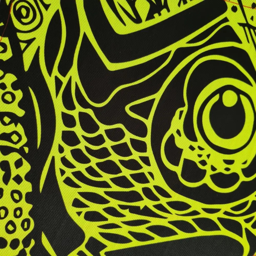 Hook And Haul | Hook-It Range Black Hi Vis Yellow Hooded Fishing Shirt - Big Bite Fishing Shirts