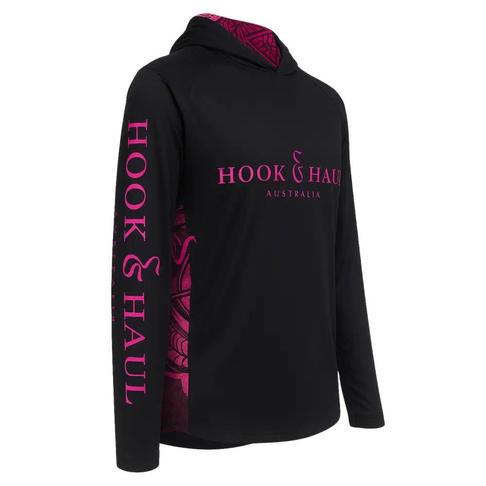 Hook And Haul | Hook-It Range Black Hi Vis Pink Hooded