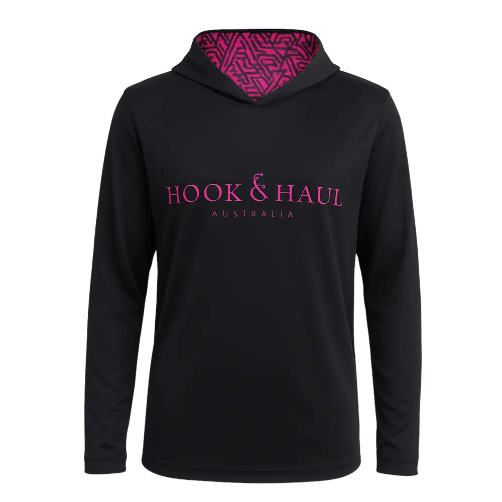 Hook And Haul | Hook-It Range Black Hi Vis Pink Hooded