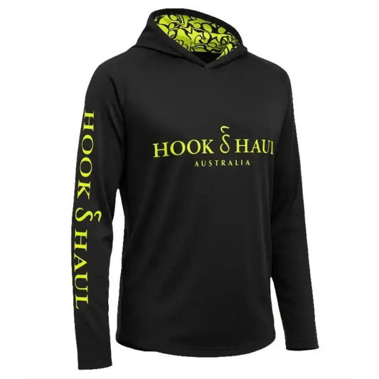 Hook And Haul | Hook-It Range Black Hi Vis Yellow Hooded