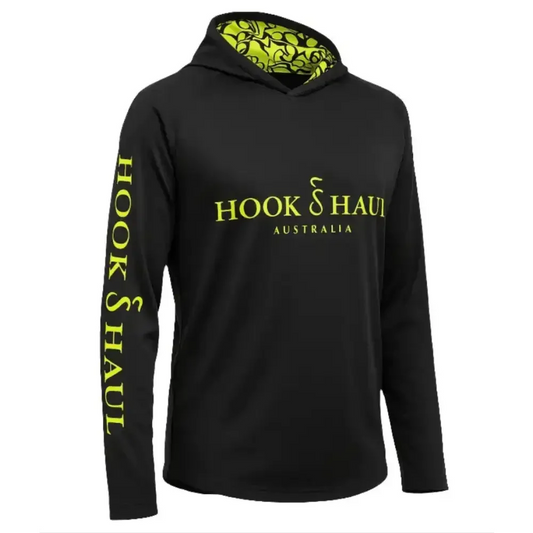 Hook And Haul | Hook-It Range Black Hi Vis Yellow Hooded