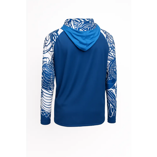 Hook And Haul | Hook-It Range Blue/White Hooded Fishing