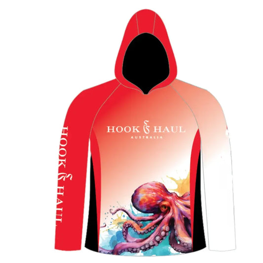 Hook And Haul | Marine Life Range Occy Hooded Fishing Shirt | Pre Order - Big Bite Fishing Shirts