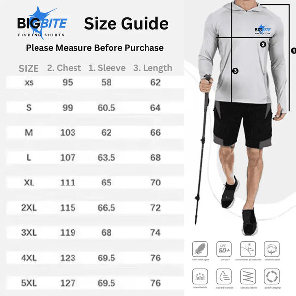 KOOFIN Men s Long Sleeve Fishing Shirts Big Bite Fishing Shirts