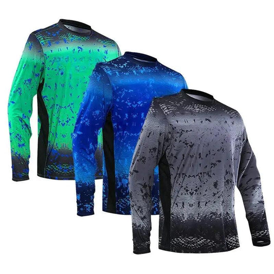 Long Sleeve Mens Fishing Shirt UV Protection - Big Bite Fishing Shirts