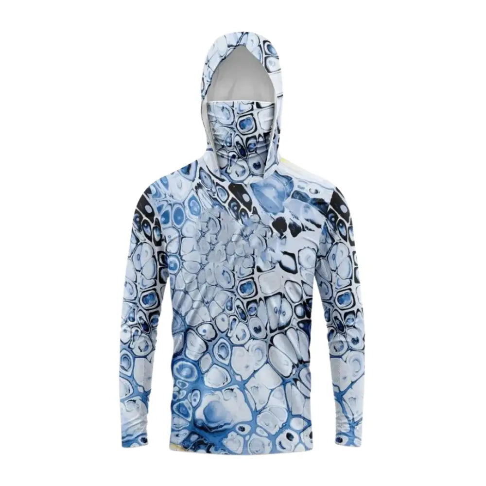 Men's Hooded Long Sleeve Jersey with face mask - Big Bite Fishing Shirts