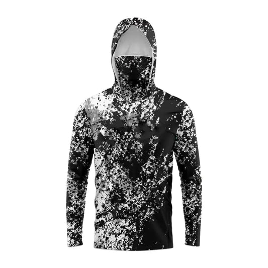 Men's Hooded Long Sleeve Jersey with face mask - Big Bite Fishing Shirts
