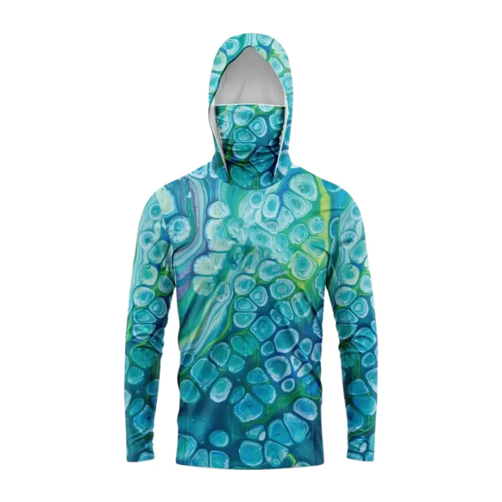 Men's Hooded Long Sleeve Jersey with face mask - Big Bite Fishing Shirts