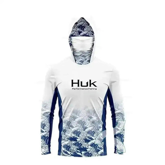 Men's Hooded Performance Long Sleeve Fishing Shirt - Big Bite Fishing Shirts