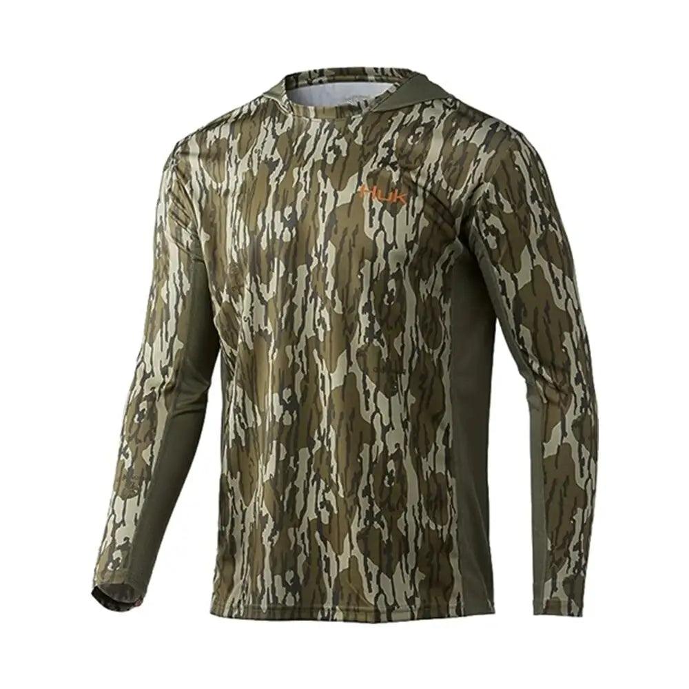 Men's Icon X Camo Hoodie UPF 50+ Long Sleeve - Big Bite Fishing Shirts