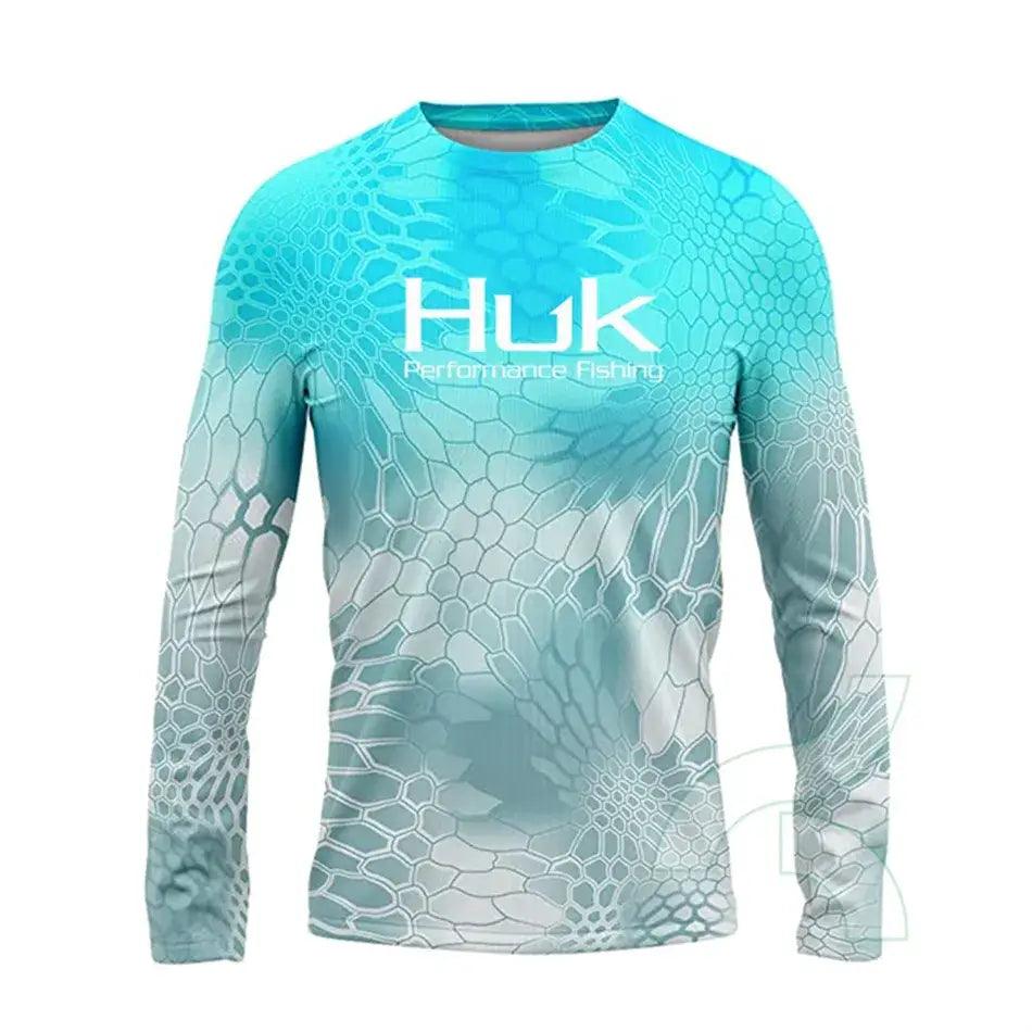 Men's L/S Sun Protection Shirt 50+ UPF Protection Quick Dry Shirt - Big Bite Fishing Shirts