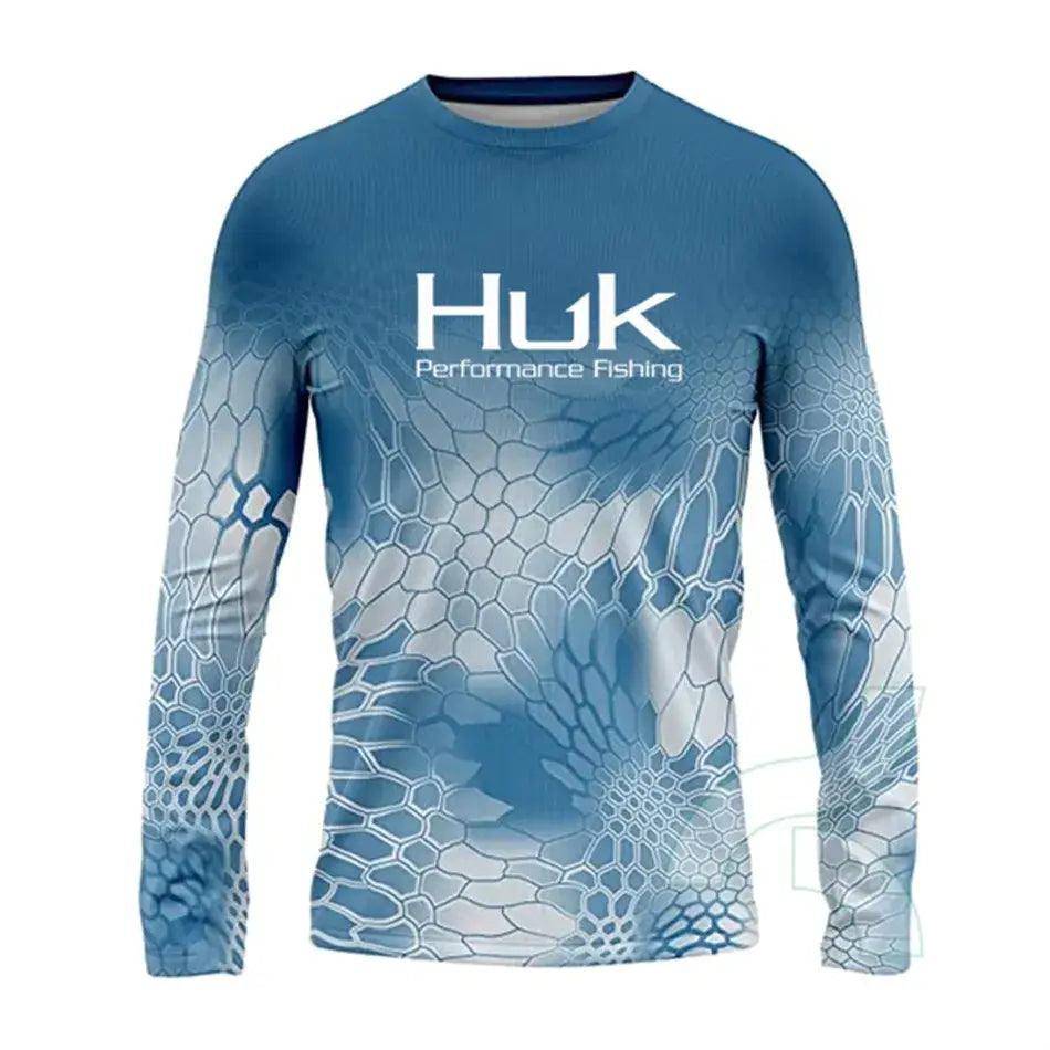 Men's L/S Sun Protection Shirt 50+ UPF Protection Quick Dry Shirt - Big Bite Fishing Shirts