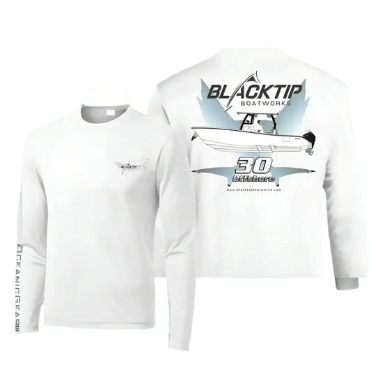 Mens Long Sleeve Crewneck Shirt UV Protection - Big Bite Fishing Shirts