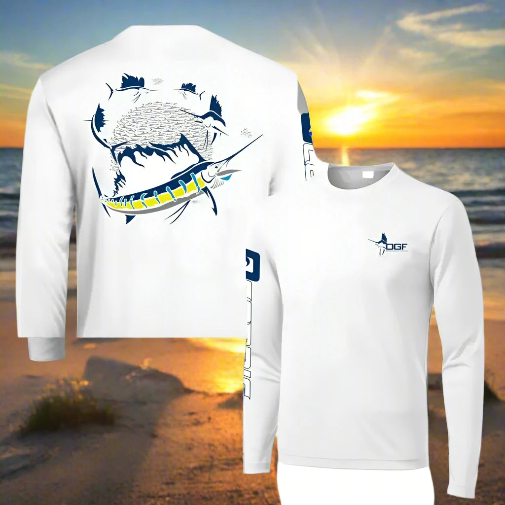 Mens Long Sleeve Crewneck Shirt UV Protection - FOGF2462214