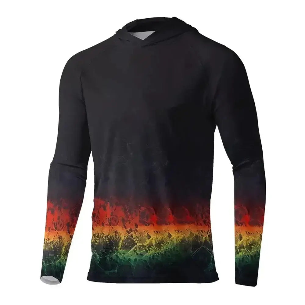 Men's Long Sleeve Hooded Fishing Shirts UPF50+ - Big Bite Fishing Shirts