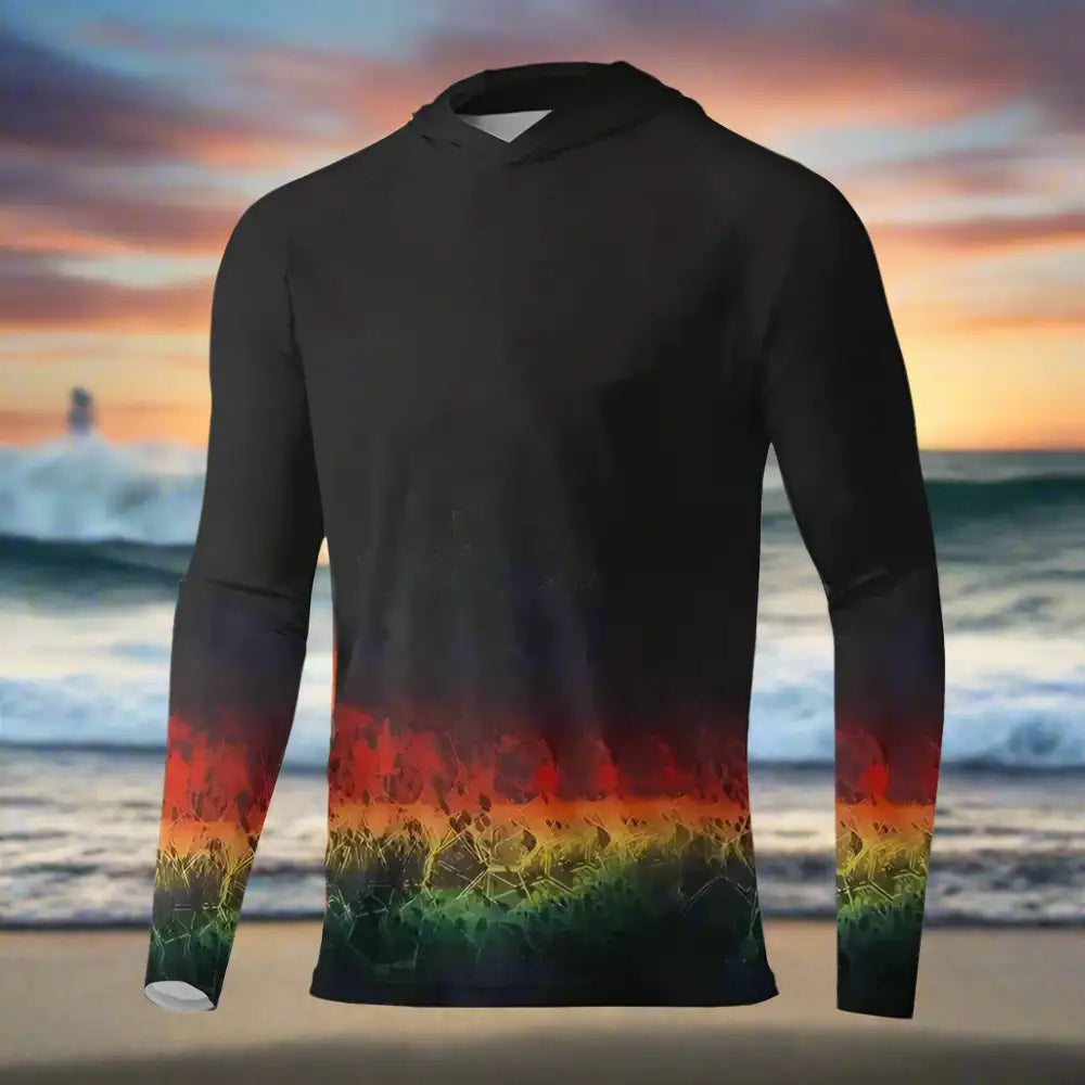 Men's Long Sleeve Hooded Fishing Shirts UPF50+ - Big Bite Fishing Shirts