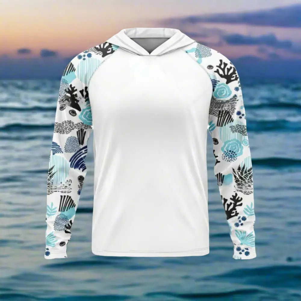 Men's Long Sleeve Hooded Shirt UV Protection - Big Bite Fishing Shirts