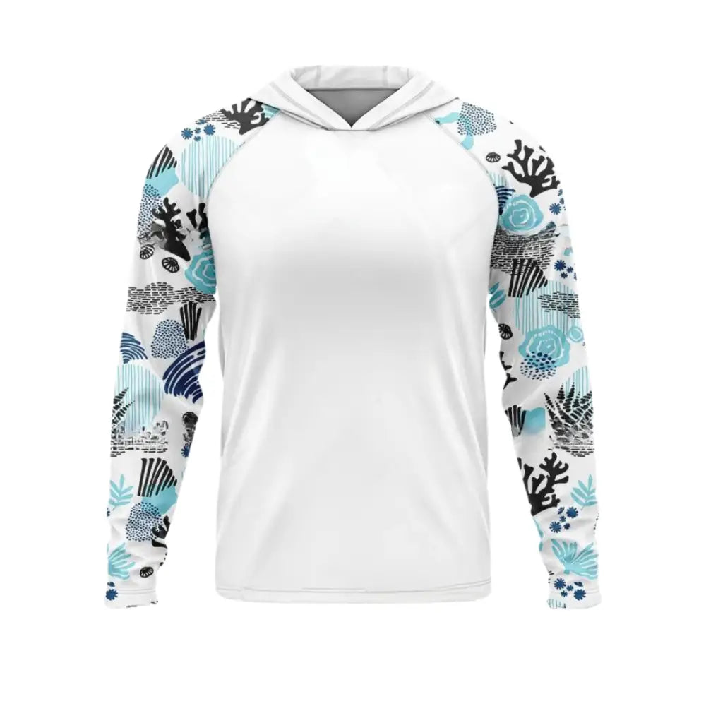 Men's Long Sleeve Hooded Shirt UV Protection - Big Bite Fishing Shirts