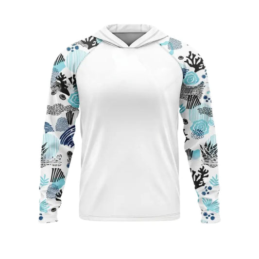 Men's Long Sleeve Hooded Shirt UV Protection - Big Bite Fishing Shirts