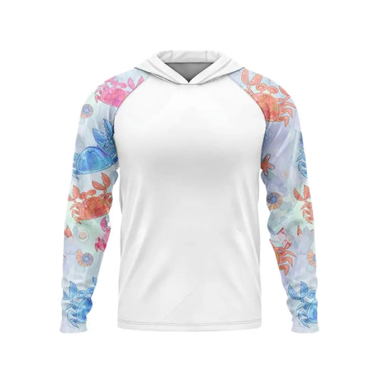 Men's Long Sleeve Hooded Shirt UV Protection - Big Bite Fishing Shirts