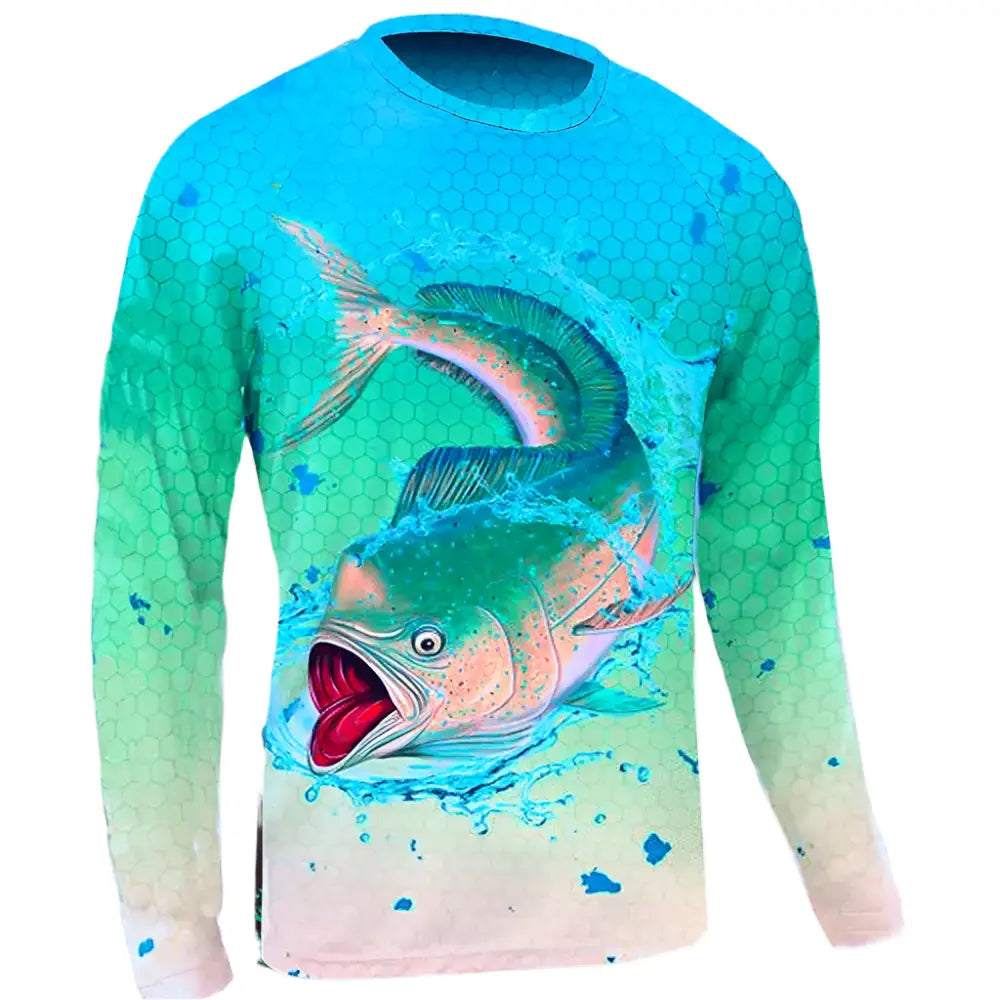 Men's Long Sleeve UV Breathable Quick Dry Fishing Shirt - Big Bite Fishing Shirts