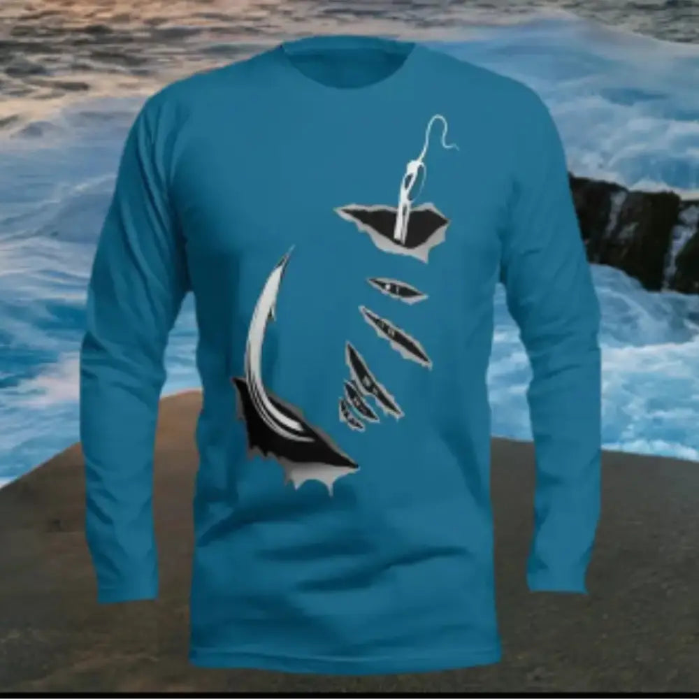 Men's Outdoor Long Sleeve UV Breathable Quick Dry Shirt - Hooked - Big Bite Fishing Shirts