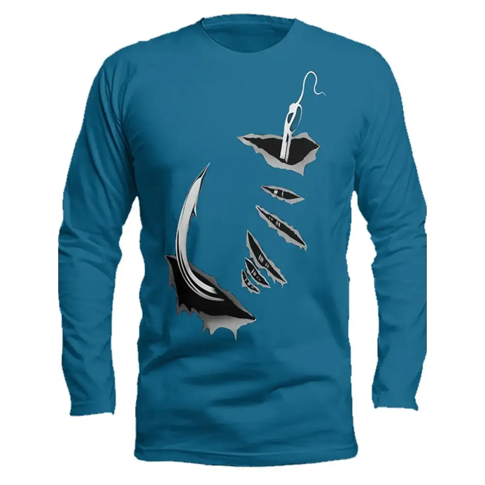 Men's Outdoor Long Sleeve UV Breathable Quick Dry Shirt - Hooked - Big Bite Fishing Shirts