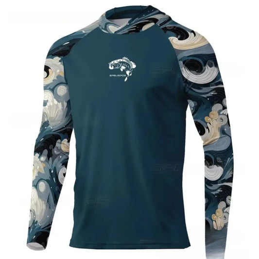New Season Men's Long Sleeve Hooded Tee - Big Bite Fishing Shirts