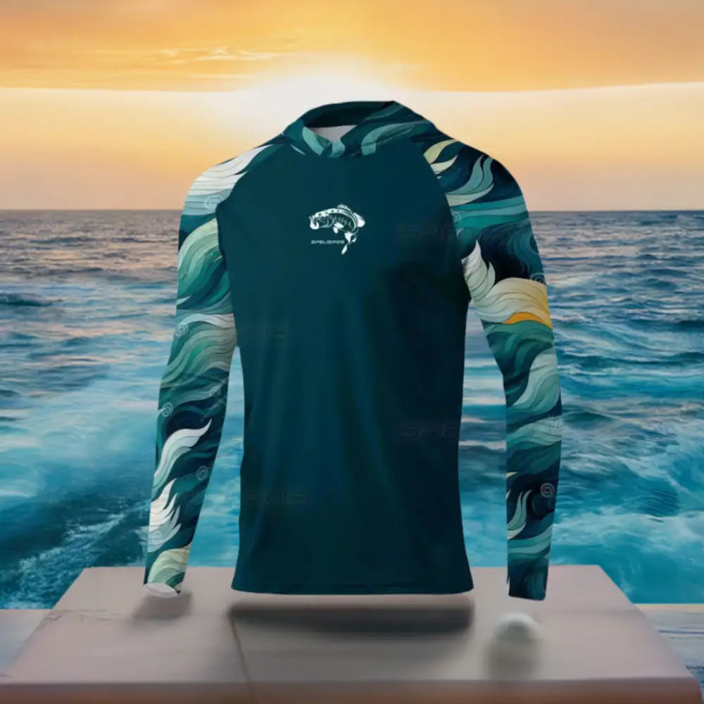 New Season Men's Long Sleeve Hooded Tee - Big Bite Fishing Shirts