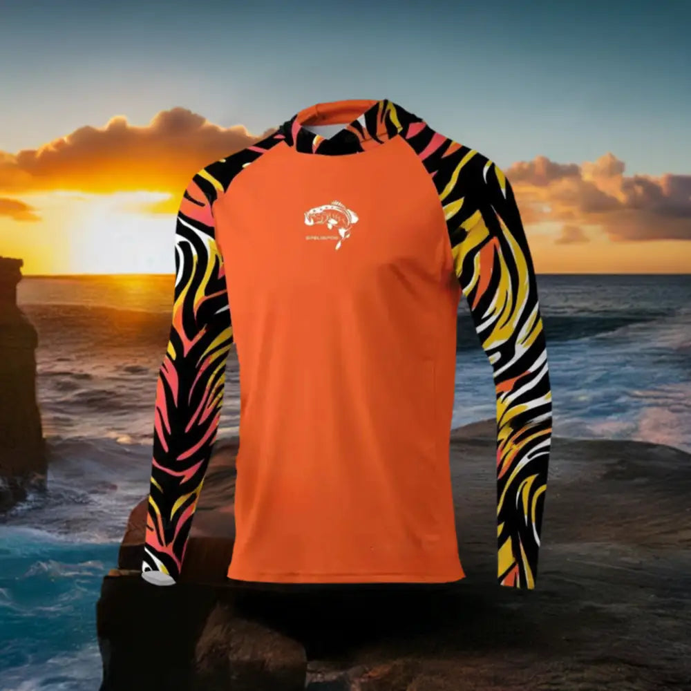 New Season Men’s Long Sleeve Hooded Tee - Fishing shirt