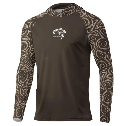 New Season Men's Long Sleeve Hooded Tee - Big Bite Fishing Shirts
