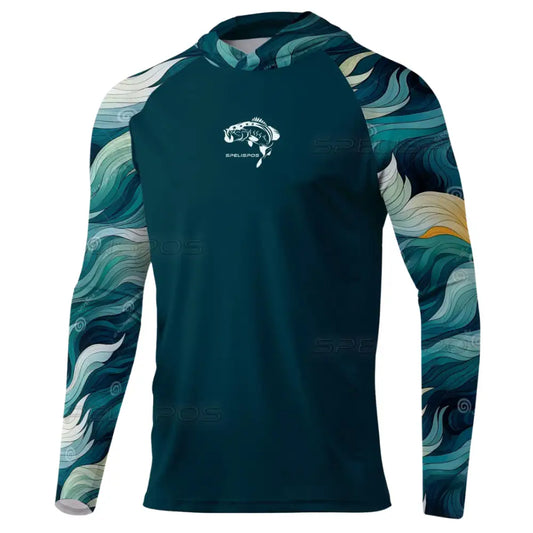 New Season Men's Long Sleeve Hooded Tee - Big Bite Fishing Shirts