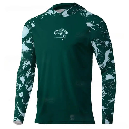 New Season Men's Long Sleeve Hooded Tee - Big Bite Fishing Shirts