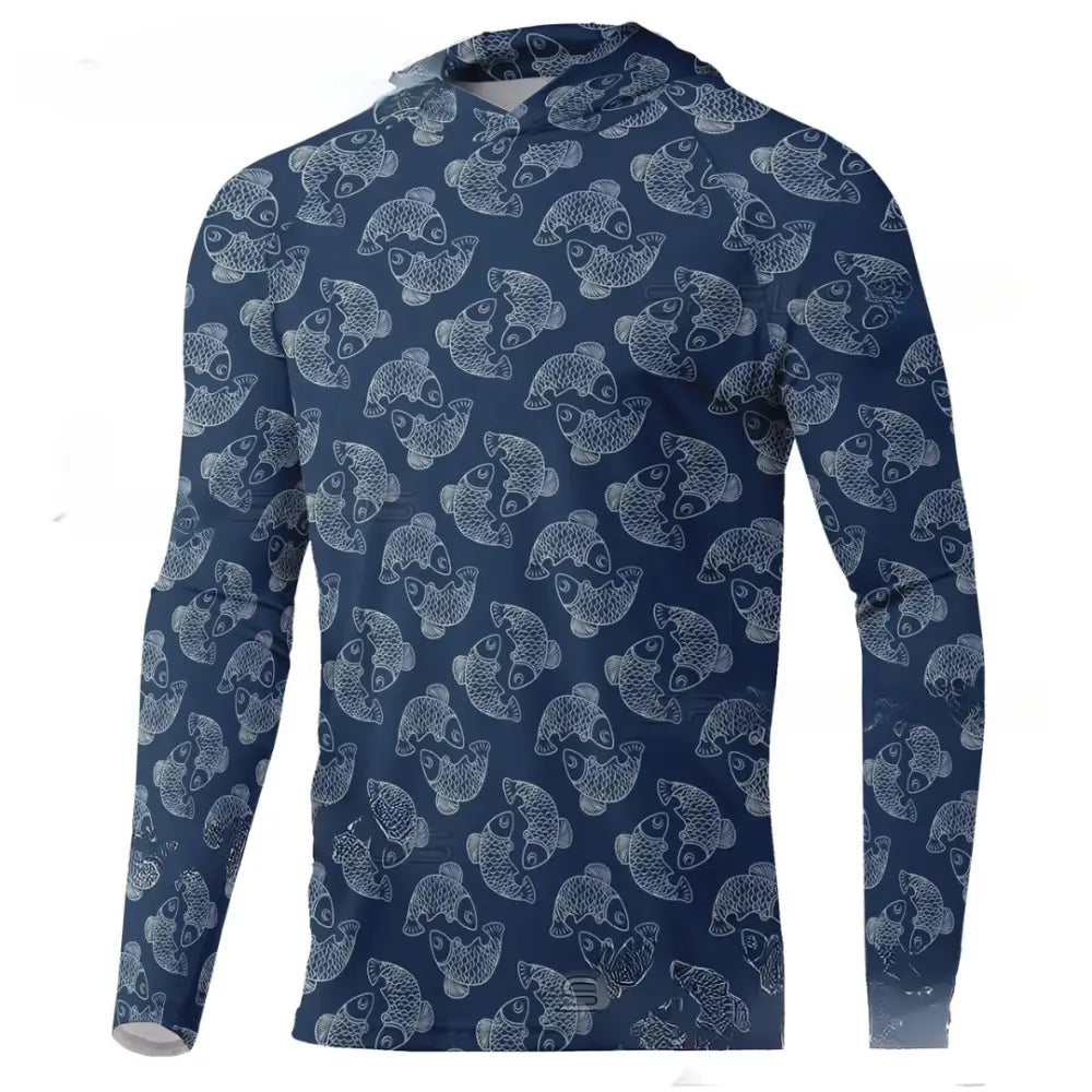 New UV Protected Long Sleeve Hooded Fishing Shirt - Big Bite Fishing Shirts