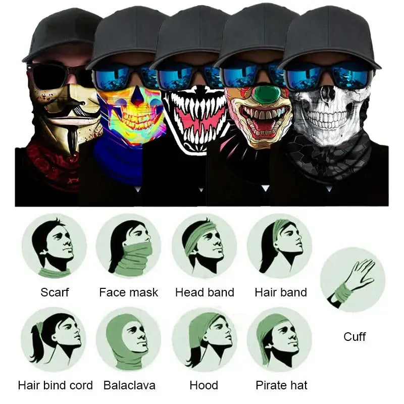 Outdoor Sports Fishing Buff - Face Shield - Fishing Scarf - Big Bite Fishing Shirts