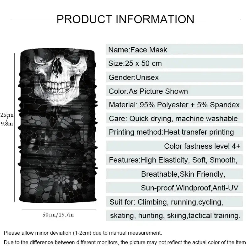 Outdoor Sports Fishing Buff - Face Shield - Fishing Scarf - Big Bite Fishing Shirts