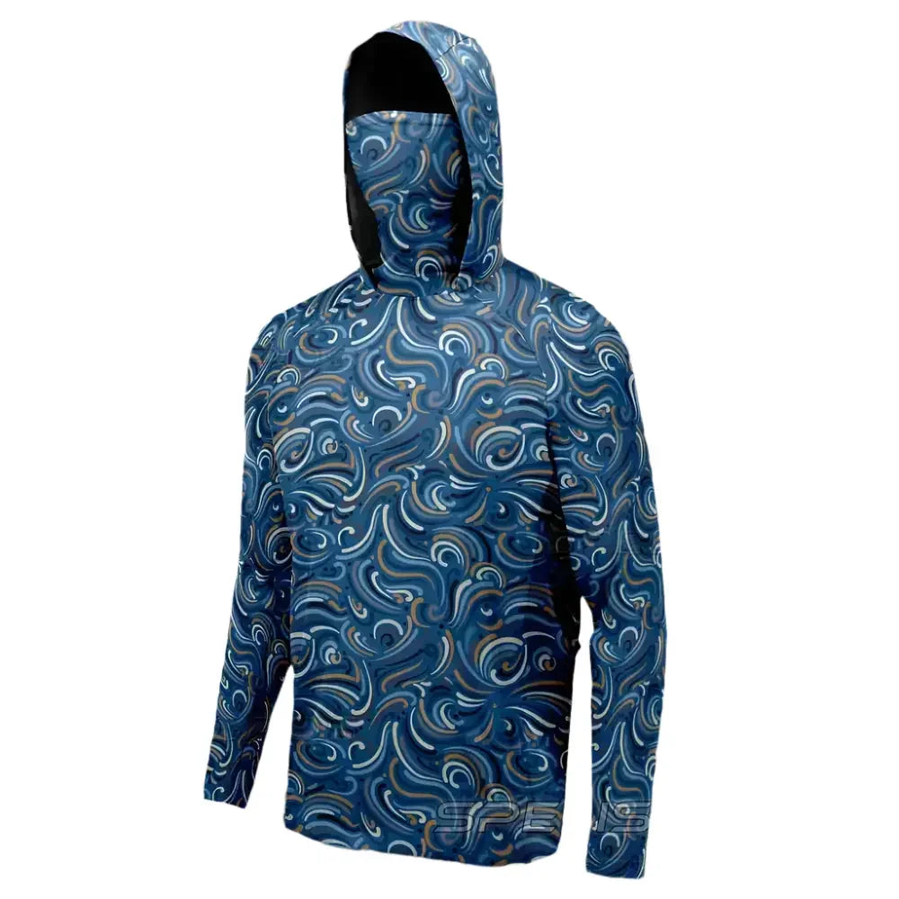 SPELISPOS Men's Long Sleeve Hooded Fishing Shirt - Big Bite Fishing Shirts