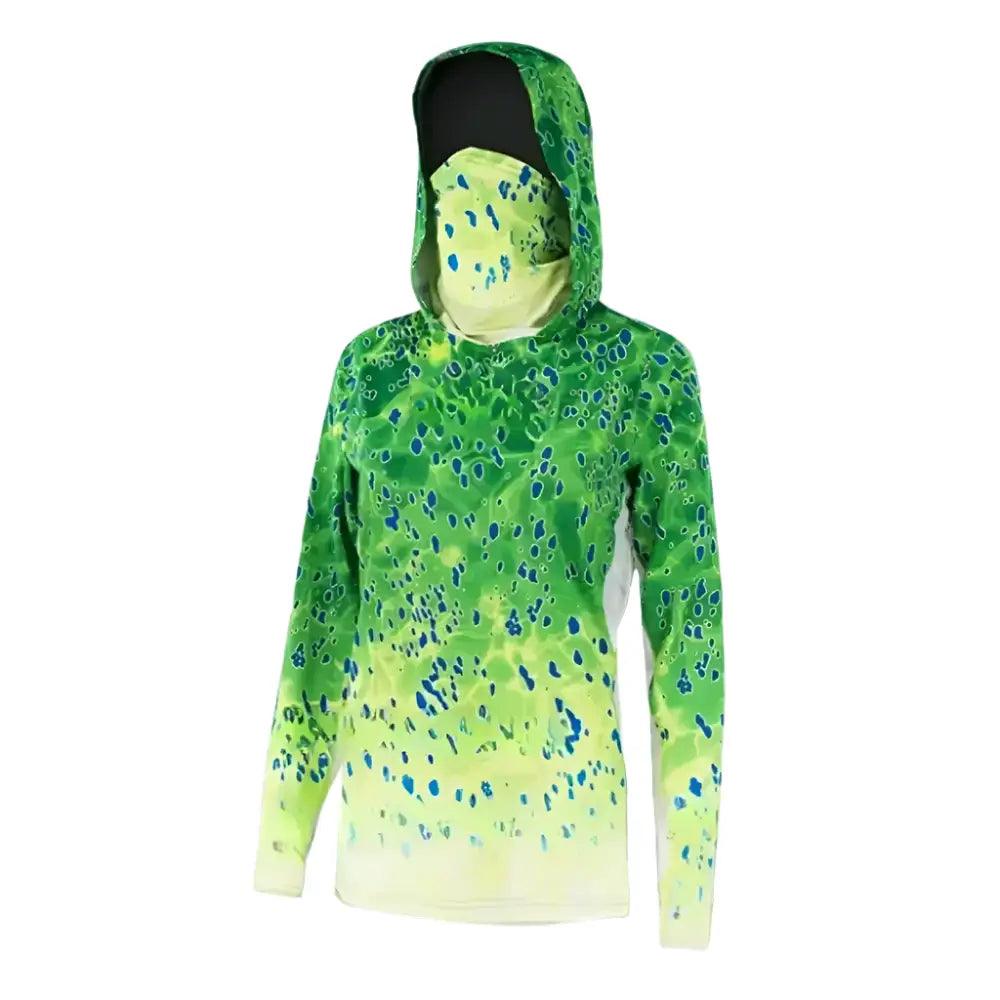 Women's Long Sleeve Fishing Hooded Face Mask UPF50+ - Big Bite Fishing Shirts