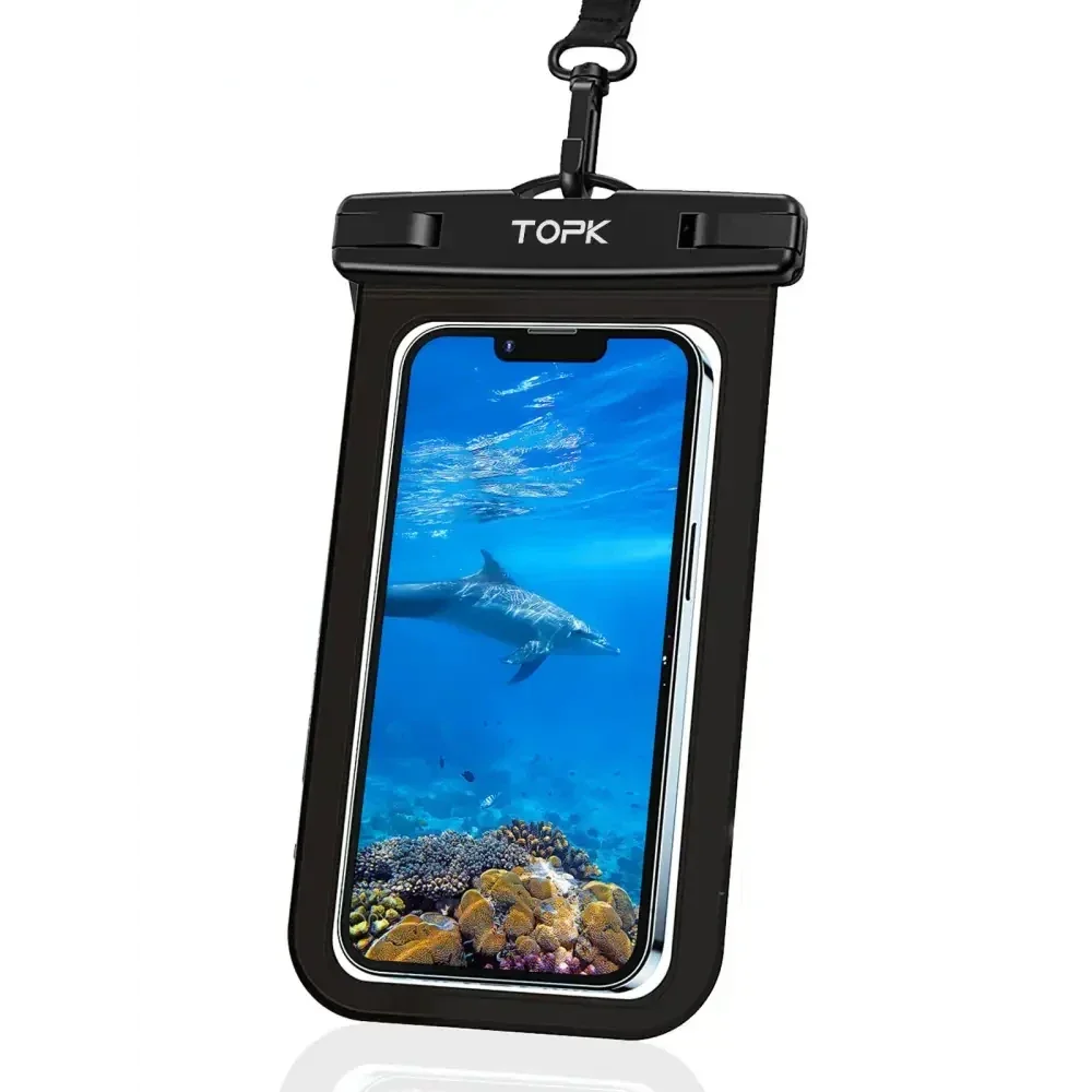 Waterproof Phone Pouch 2 Pce , Universal IPX8 Waterproof Phone Case Dry Bag with Lanyard for iPhone/Samsung Up to 7.0 inch - Big Bite Fishing Shirts