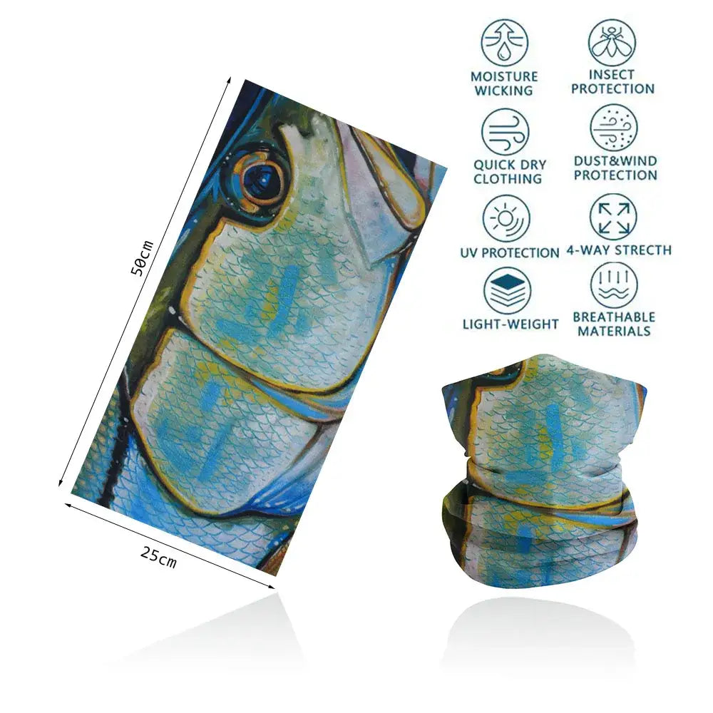 Fishing Buff for Men/Women UV Sun Protection - Fish Gill